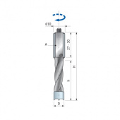 PF07MD-DA3 сверло правое глухое 8*30*57.5 мм