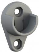 Держатель для трубы D25 мм с системой CLICK, пластик, цвет серый 