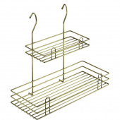 Полка двухъярусная "МIX", ТИП-II (400x185x355мм)бронза