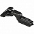 Петля 105° вкладная BLACK, с доводчиком, 48 мм, с линейной 3D планкой Н=0, Сlip-on, накладки, черная