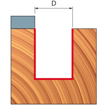 Фреза 50-10308 кромочная прямая с верхним подшипником D=16  (16*20*60) мм