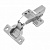 Петля +45° угловая UNIHOPPER SETTON с доводчиком, 45 мм, с 3D планкой Н=0, Clip-on, накладки, никель