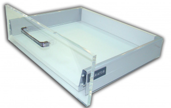 Выдвижной ящик REAL BOX L-500 мм, низкий Н-84 мм, белый, комплект