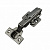 Петля 105° накладная UNIHOPPER HUTTON с доводчиком, 45 мм, с 3D планкой Н=0, Clip-on, накладка, черный никель