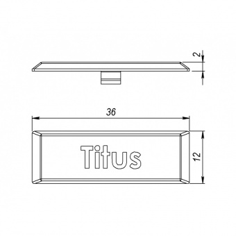 Крышка на петлю Titus T-Type симметричная, сталь, никель
