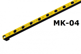 Мебельный кондуктор МК-04, торцевой шаг 32 мм, диаметр втулки 7 мм, под плиту 16 мм