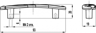 FS-140 ручка-скоба 64 мм золото, ВАЛМАКС