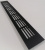Решетка вентиляционная 400 мм х 60 мм, алюминий, анодировка, черный матовый, GRATIS