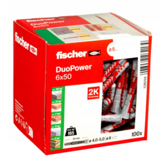 Дюбель универсальный FISCHER DUOPOWER 6х50 мм