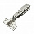 Петля 105° накладная UNIHOPPER HUTTON с доводчиком, 45 мм, с линейной планкой Н=0, Clip-on, накладки, никель
